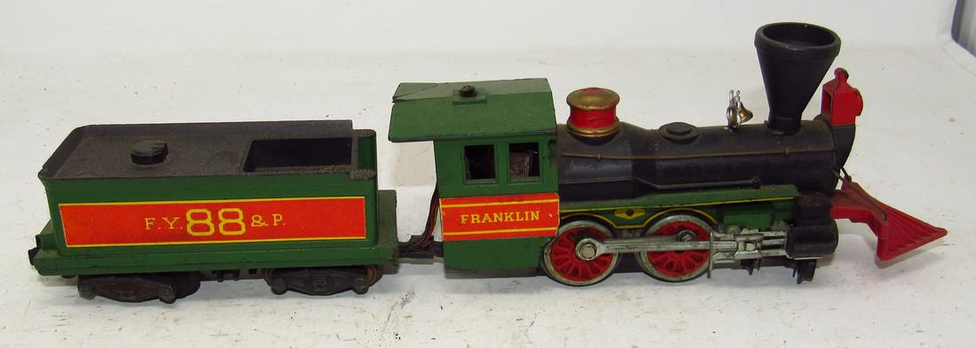 American Flyer No. 88 Steam Engine FY&P Tender: Locomotive roof is damaged, sold in untested condition