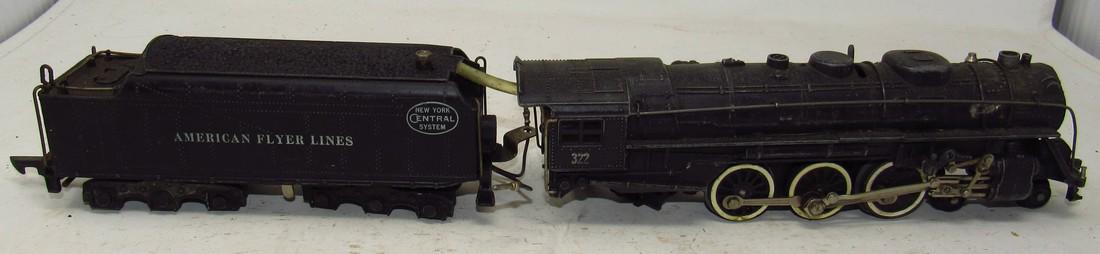 American Flyer 322 Steam Locomotive New York Central: Missing headlight assembly. Sold in untested condition