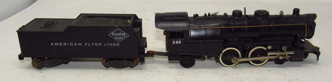 American Flyer 300 Steam Locomotive Reading Lines: Reading Lines Tender and Engine Sold in untested condition