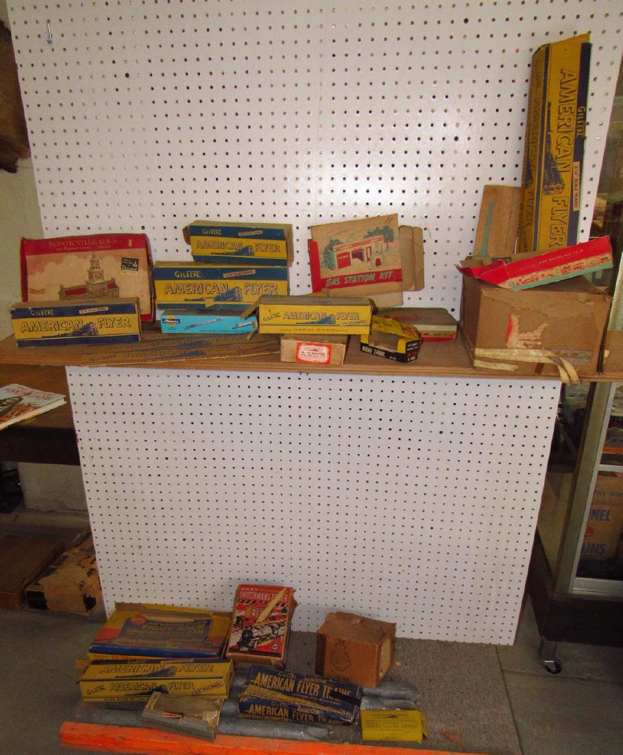 American Flyer Gilbert Marx Plasticville Empty Boxes: All are worn , torn, and have damage.