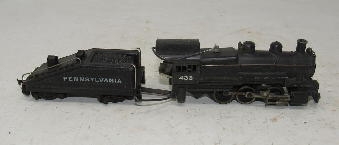 HO Scale 433 Steam Locomotive Train Pennsylvania: Locomotive is missing headlight assembly. Sold in untested condition