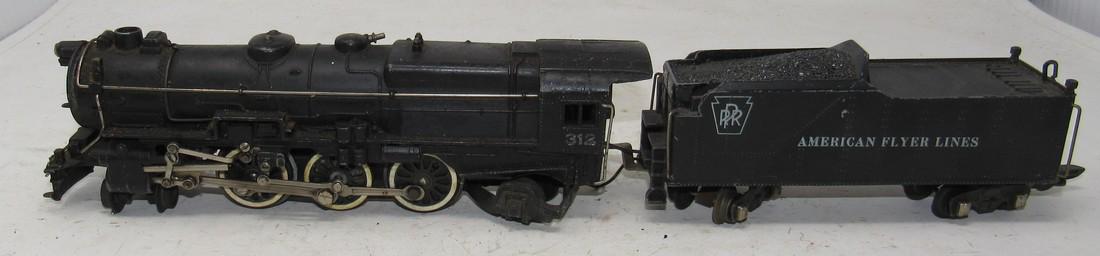 312 American Flyer Steam Locomotive PRR Tender: Sold in untested condition