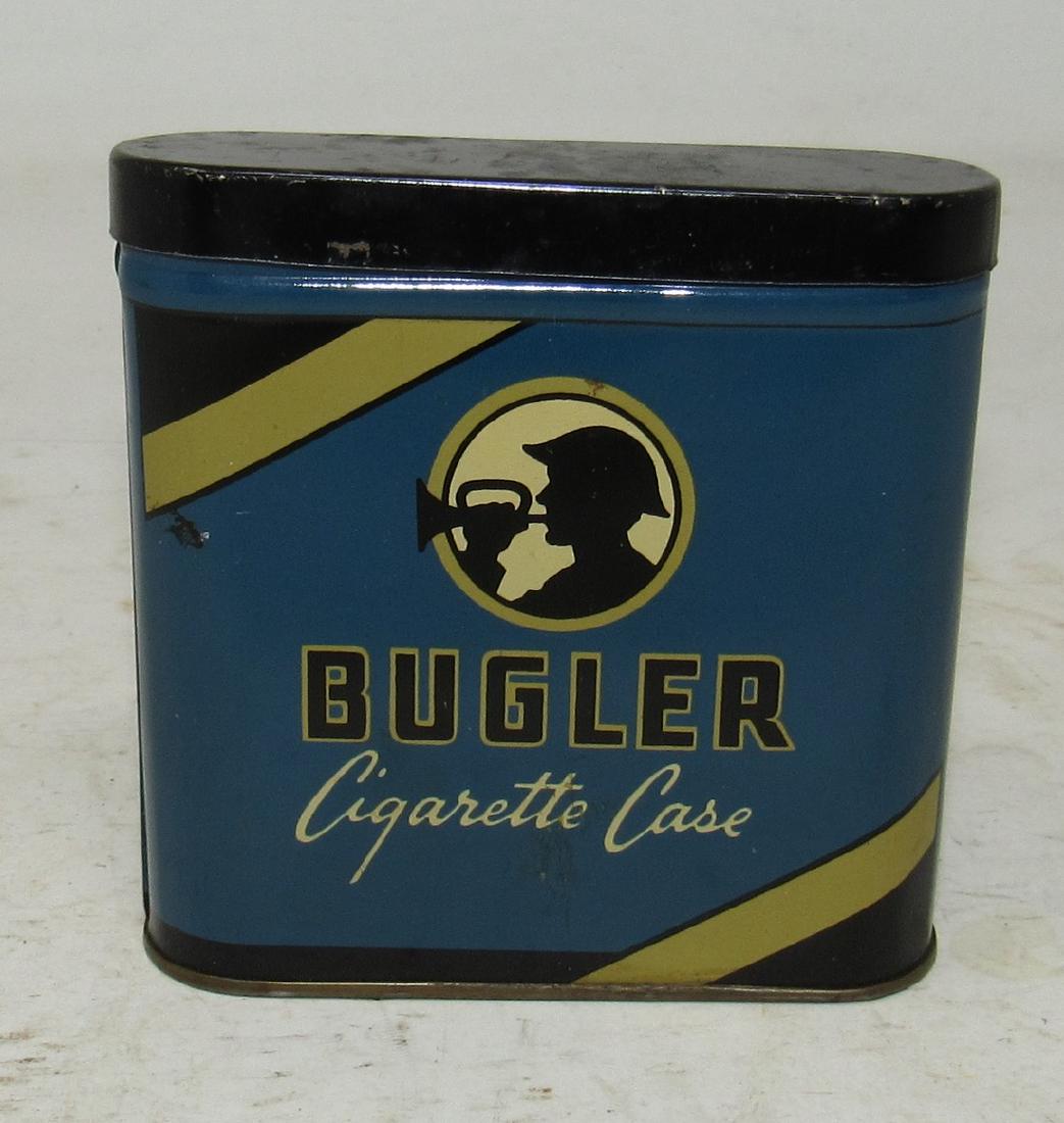 Tin Bugler Cigarette Case: Approx 3" tall
