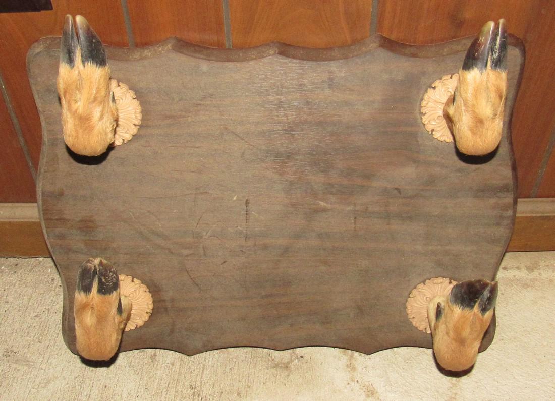 Deer Feet Coat Hat Rack: Approx 15" x 21" . Needs to be cleaned
