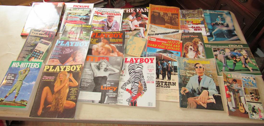 Playboy Magazines Ford Brochures Sports Football: Getting all pictured