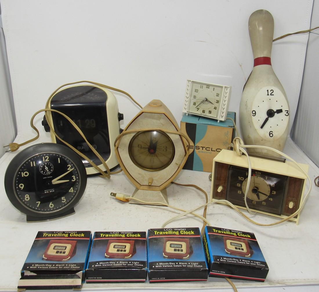 Westclox Big Ben Brown and Bigelow Sunbeam Clocks: All sold in untested condition