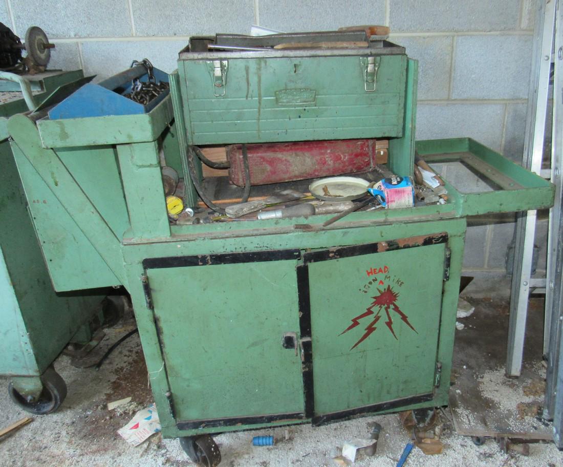 Rolling Tool Cart Tool Box: Approx 19" x 46" x 42" tall. Includes everything in it