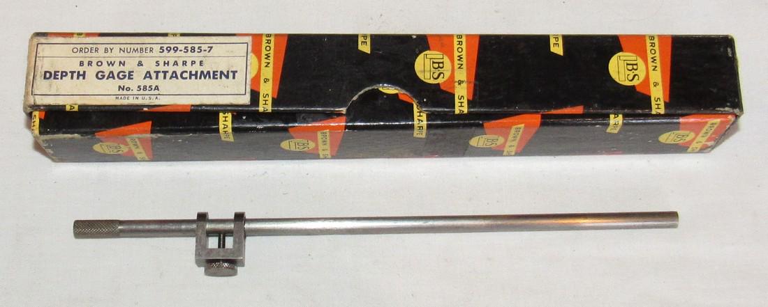 Brown and Sharpe 585 Depth Gage Attachment: Very good condition