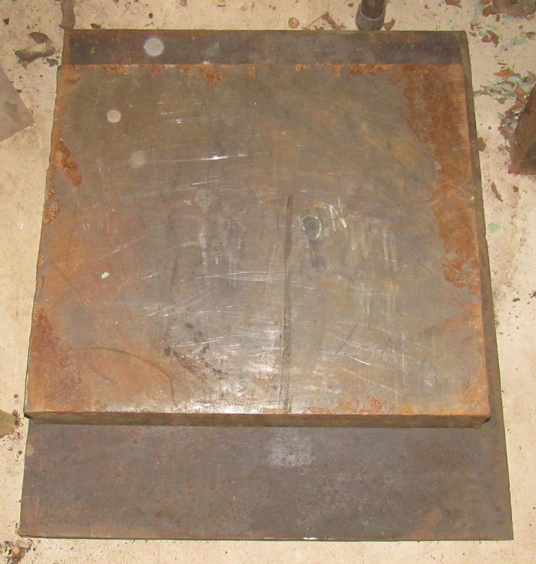 2 Steel Plates: Large one is Approx 14 1/2" x 16 1/4" x 2" thick