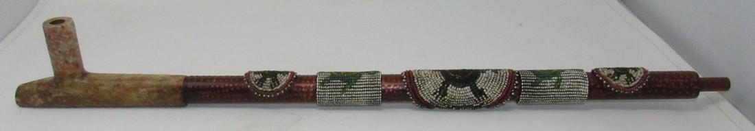 25 Inch Beaded Peace Pipe with Turtles (1 of 6)