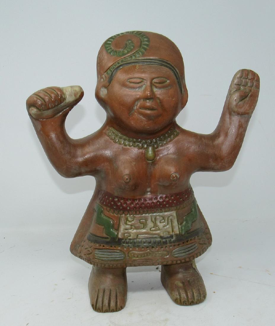 Terracota Guardian Statue: Approx 14" tall
