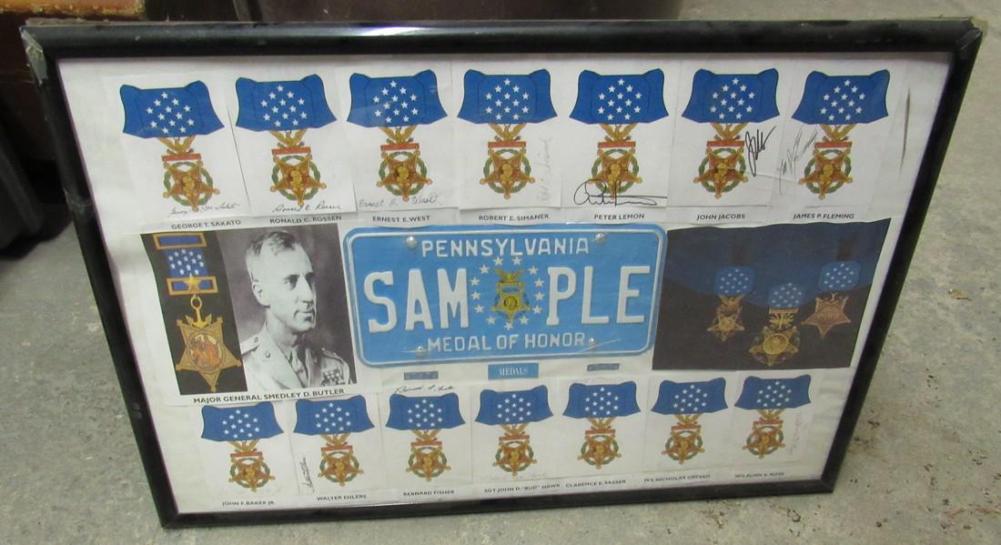 Medal of Honor Sample License Plate and Framed (1 of 8)