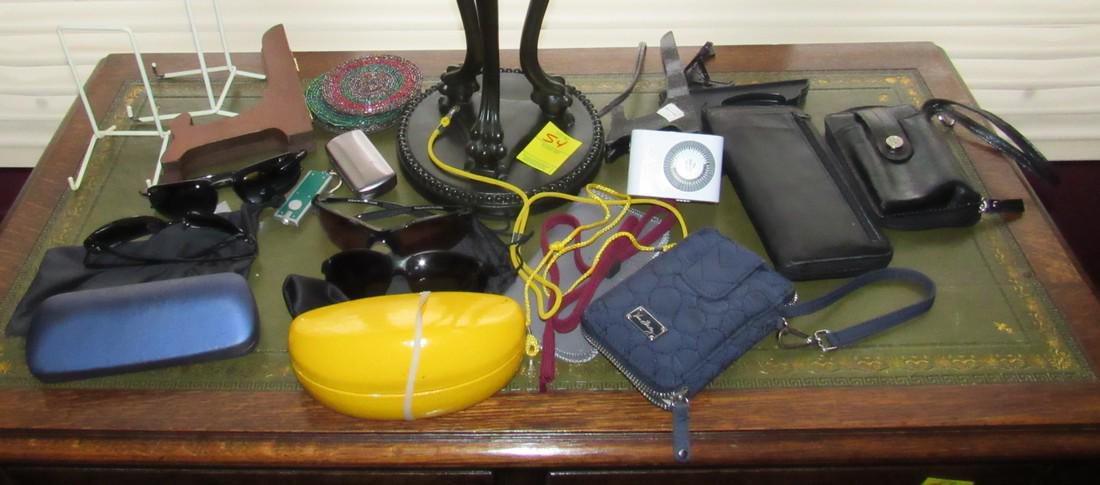 MJ Sport Sunglasses Vera Bradley Bag: Lot includes everything on table top ( except Lamp)