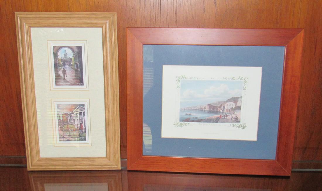 Philip Gray and A Naples Prints: Philip Gray is approx 7" x 11 1/4"