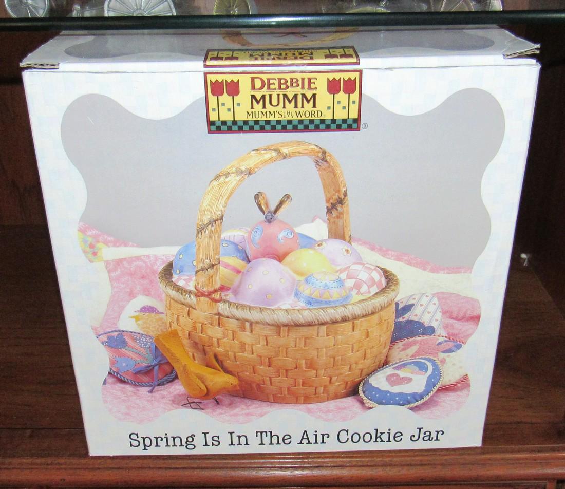 Debbie Mumm Easter Basket Cookie Jar: with original box
