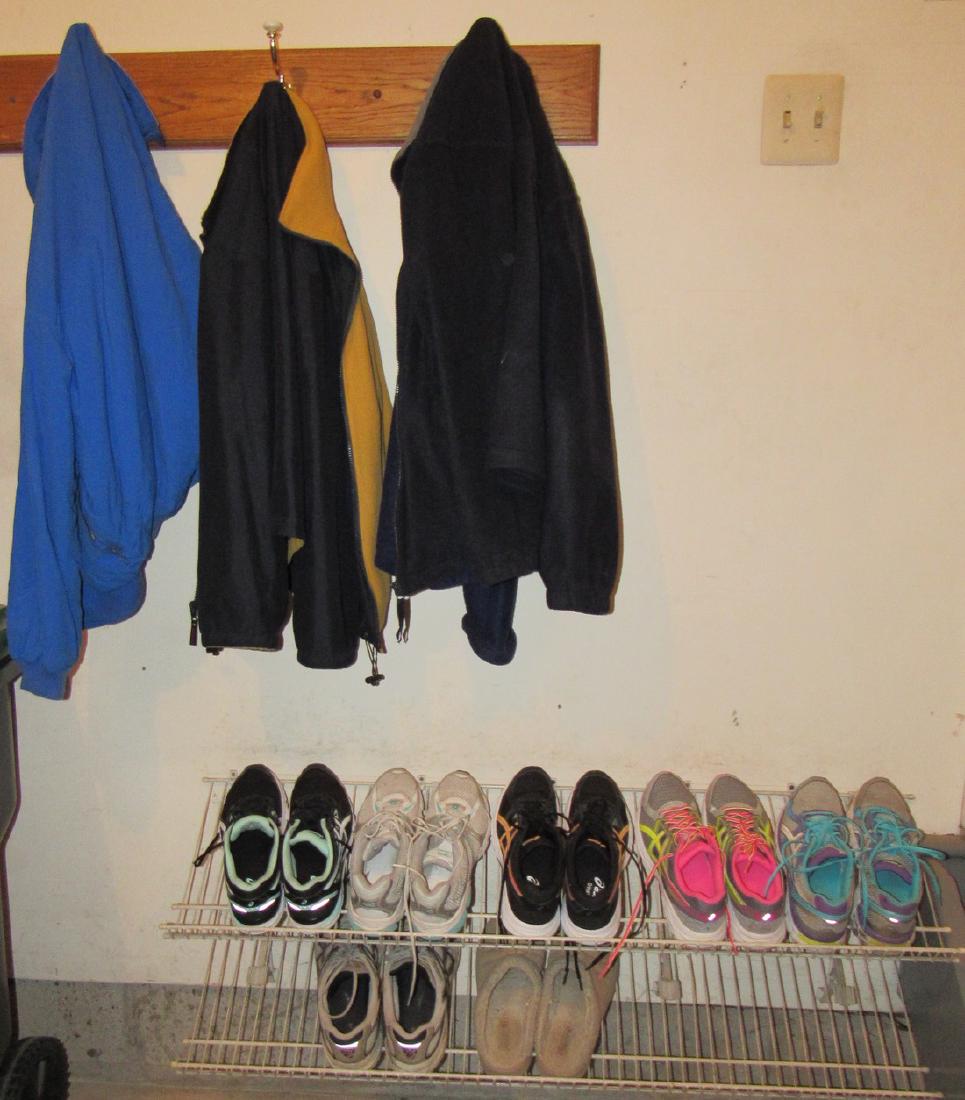 Asics Sneakers and Misc Jackets: Used sneakers mostly size 11