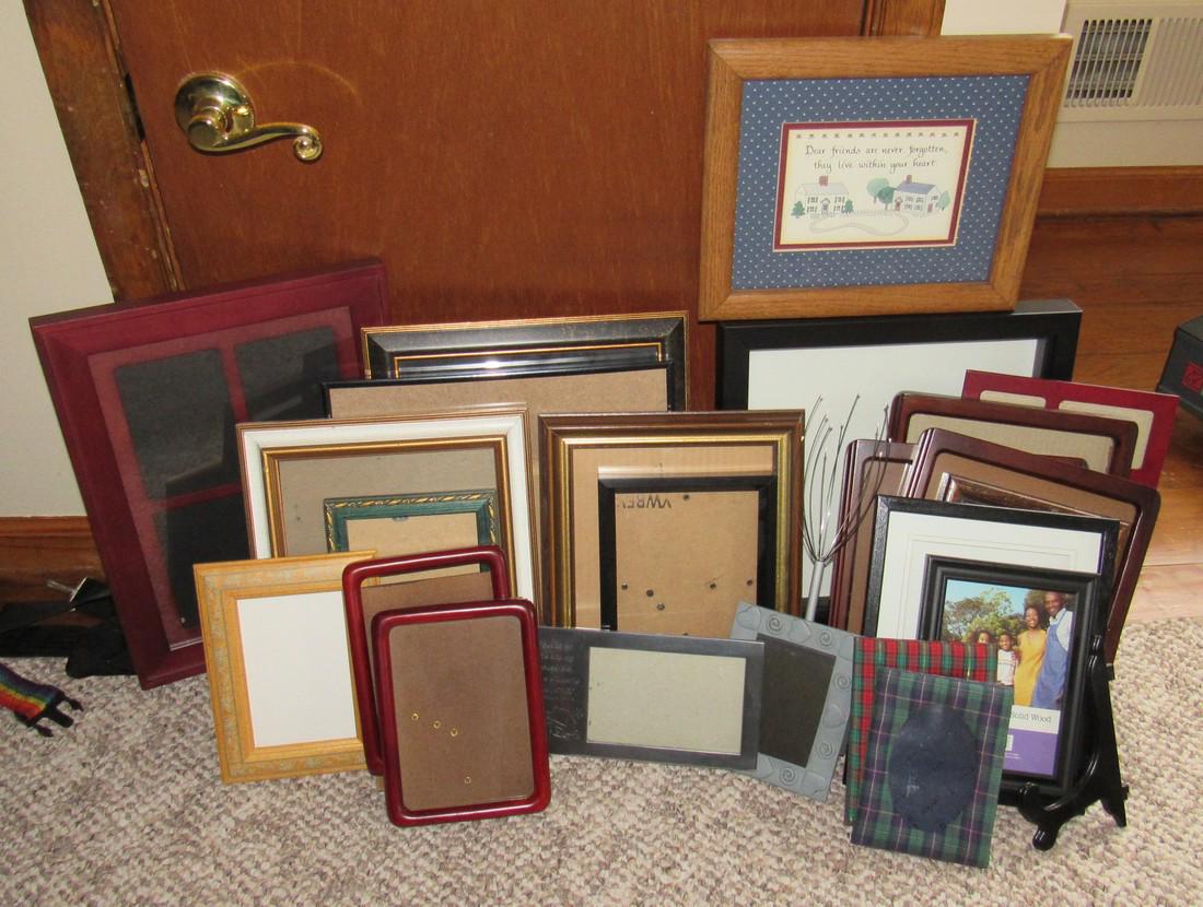 Lot of Picture Frames: Largest is approx 12" x 16"