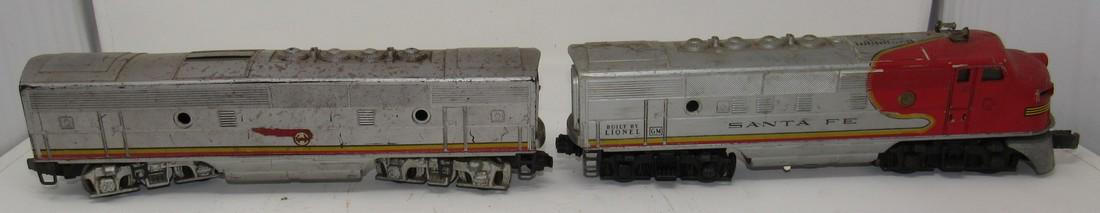 Lionel Lines Sante Fe Diesel Locomotive GM F#38 Unit: Getting both pictured. They do have wear. Sold in untested condition