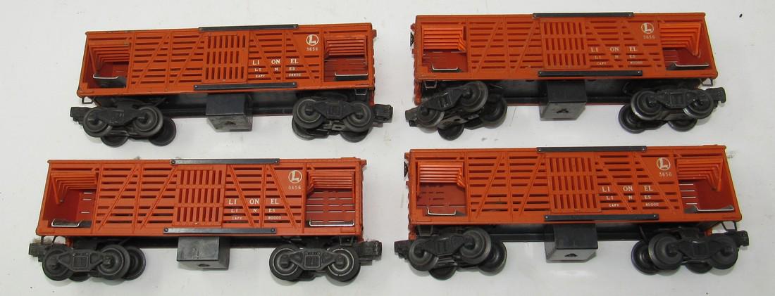 4 Lionel 3656 Operating Cattle Cars: Getting all 4 pictured
