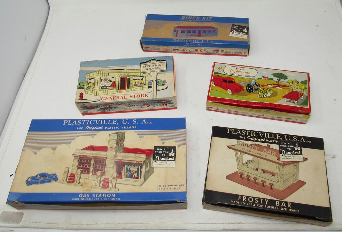 Plasticville Diner General Store Farm Implements: Also included is Gas Station and Frosty Bar