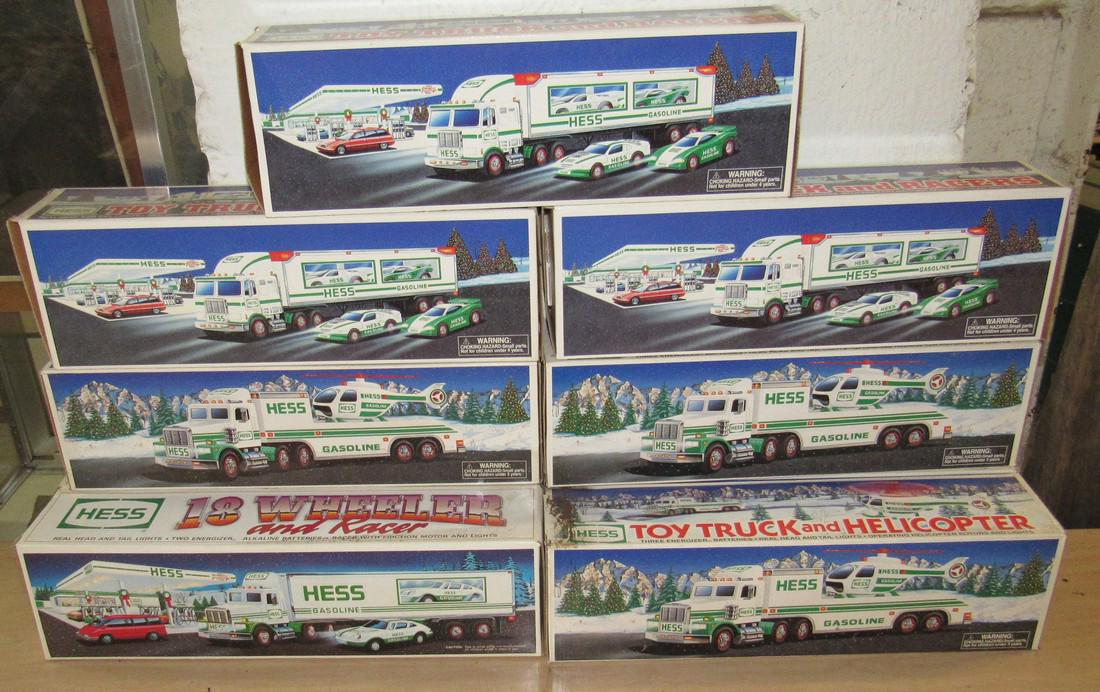 1997 Hess Truck and Racers 1995 Truck and Helicopters: There are ( 4) 1997 and (5) 1995