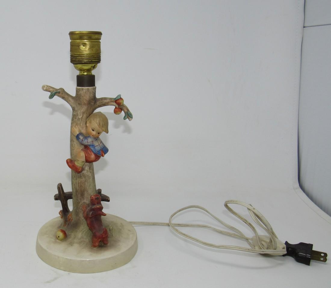 Hummel 44 Out of Danger Lamp: Approx 11 1/4" tall. Needs to be cleaned