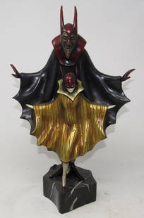Roland Paris Signed Bronze Sculpture: Approx 16" tall