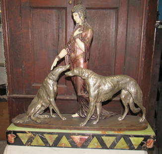 Louise Richie Bronze Sculpture: Approx 7 1/2" x 26" x 24 1/2" tall.