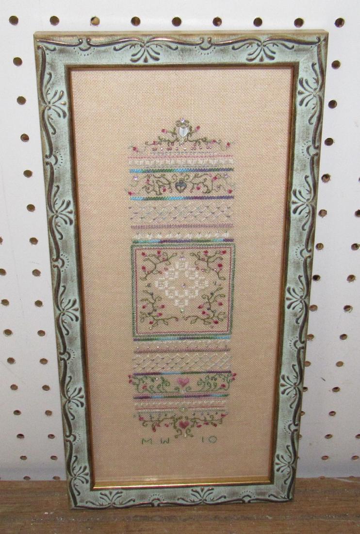 Framed Sampler: Approx 7" x 14"