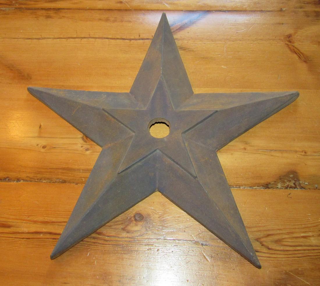 Cast Iron Star Earthquake Plate: Approx 16" x 16"