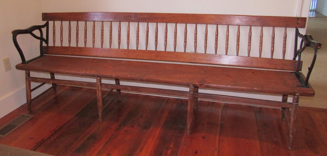 Trolley Station Bench: Approx 15" x 90" x 32 1/2" tall.