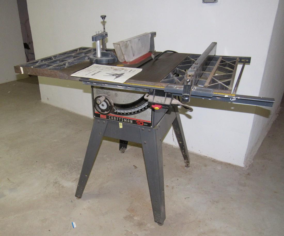 Sears Craftsman 10 inch Table Saw: Top is approx 30" x 50"