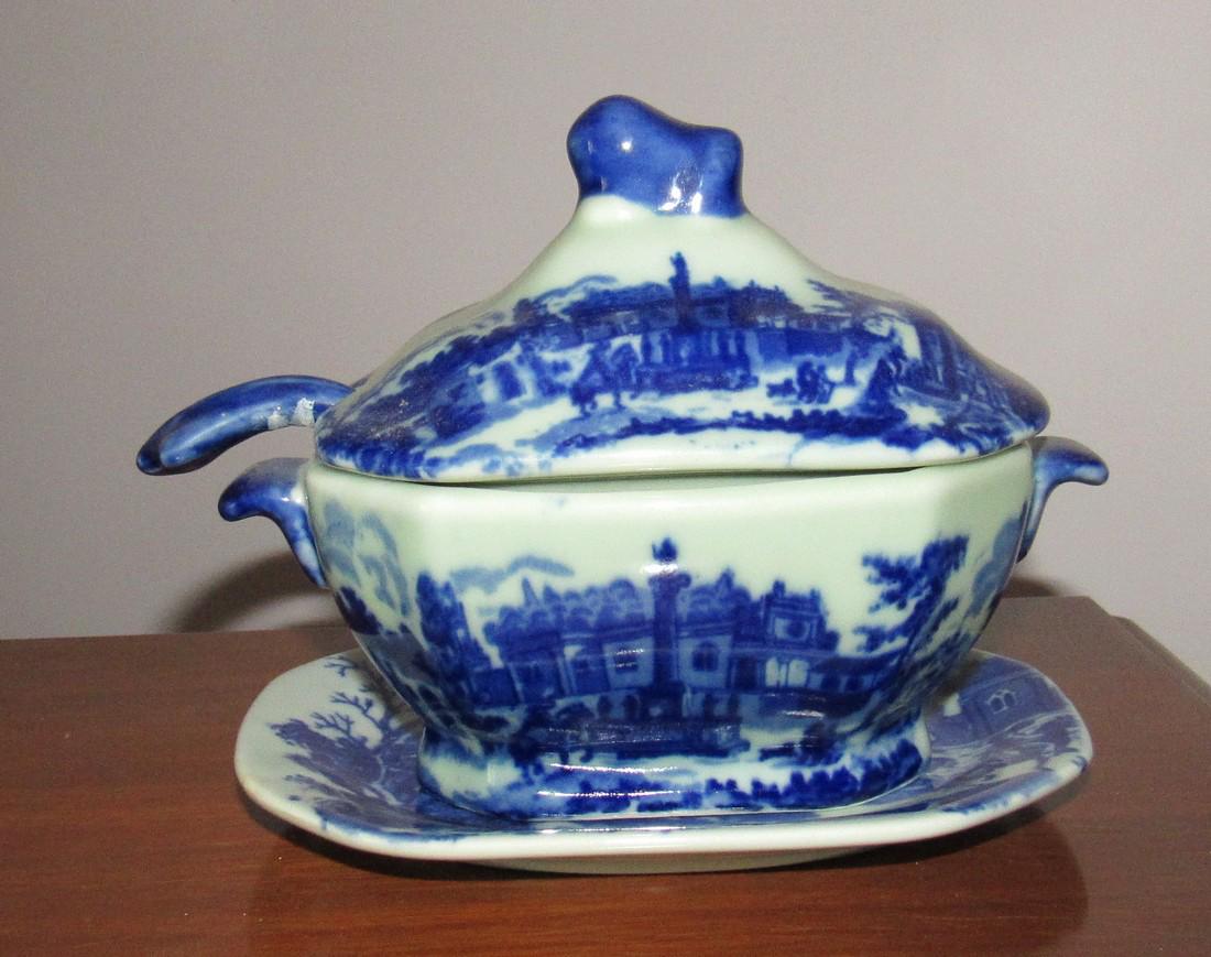 Victoria Ware Ironstone Gravy Boat Ladle and Under Tray: Gravy boat is approx 5" x 7 1/2" x 6" tall