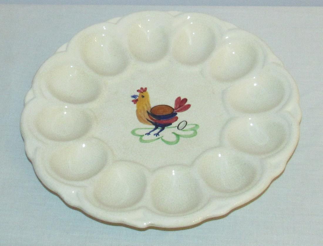 Chicken Egg Dish: Approx 9 1/8" in diameter