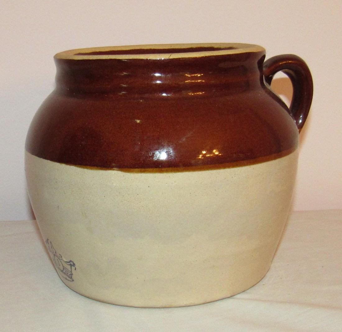 Stoneware Bean Pot: Approx 7 1/2" in diameter