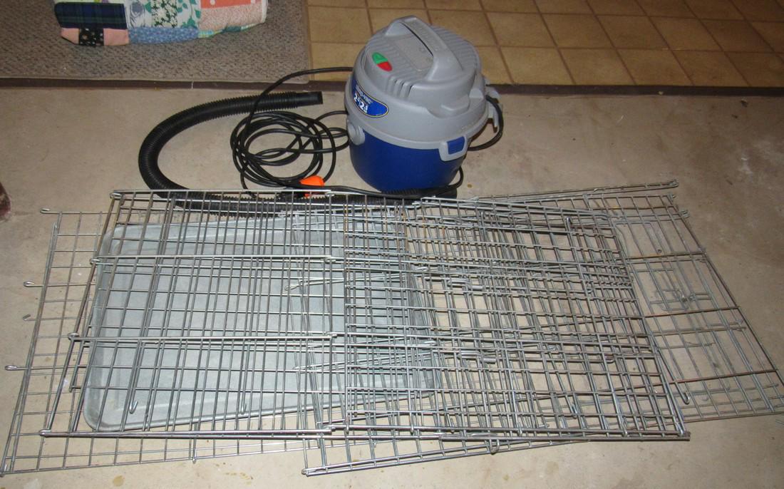 2.5 Gallon Shop Vac Dog Crate: Getting all pictured