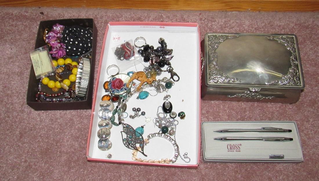 Necklaces Earrings Jewelry Box Cross Pen Pencil Set: Getting all pictured