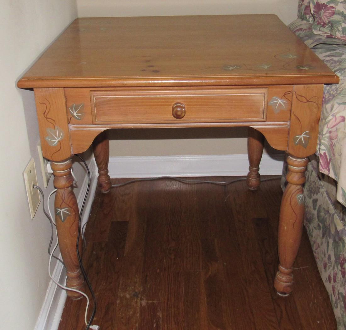 Simply Southern End Table: Approx 26" square and 24 1/2" tall.