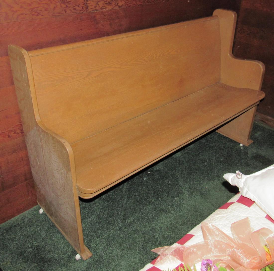 Church Pew: Approx 20" x 56" x 36" tall.