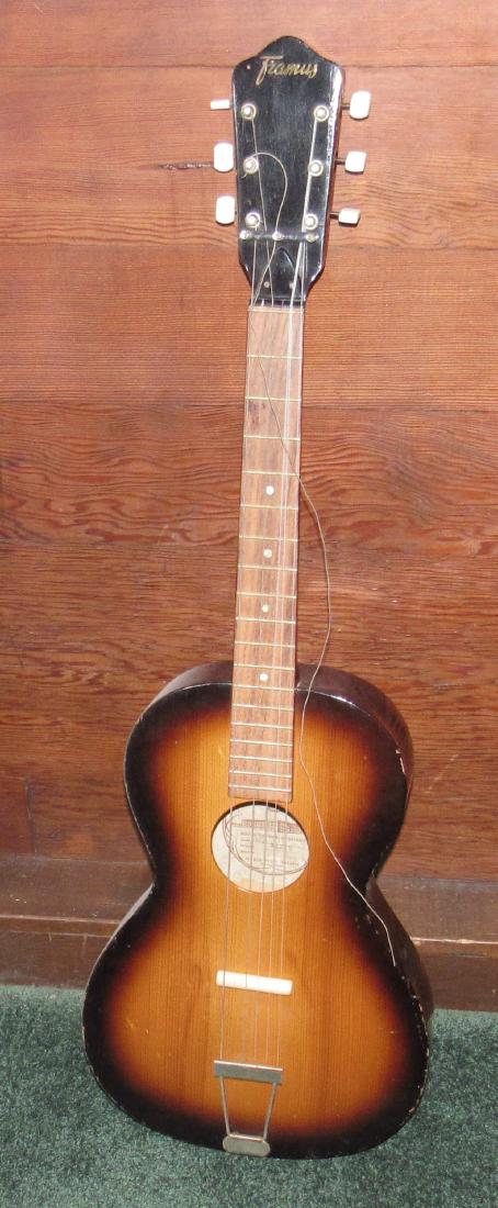 Framus 501I Guitar: Approx 12" wide and 35 1/2" long.