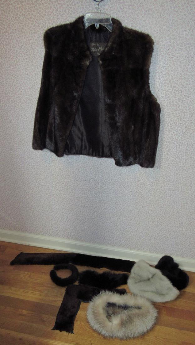 Melva Quamina Fur Vest and Misc: Getting all pictured. Vest is apprx 19" pit to pit and 23" long.