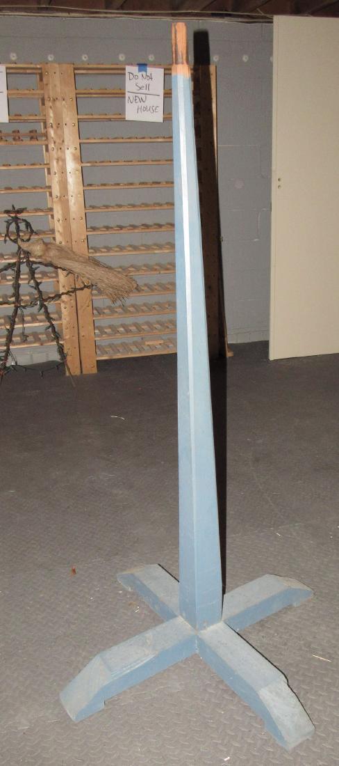 Display Base: This had a wagon wheel on the top, for display. It is approx 57" tall and 30" across base