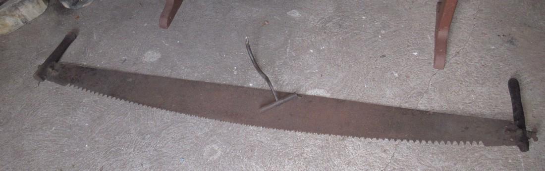 2 Man saw and Hay Hook: Saw is approx. 72" long