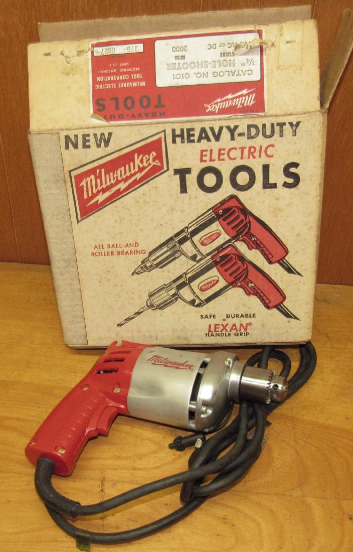 Milwaukee 0101 NOS 1/4 Hole Shooter Drill: Never used ! In original box !