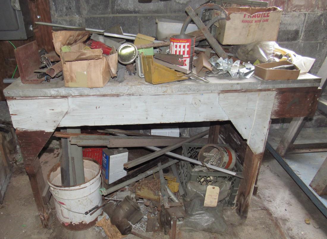 Scrap Iron Misc Steel: Lot contains everything on and under table