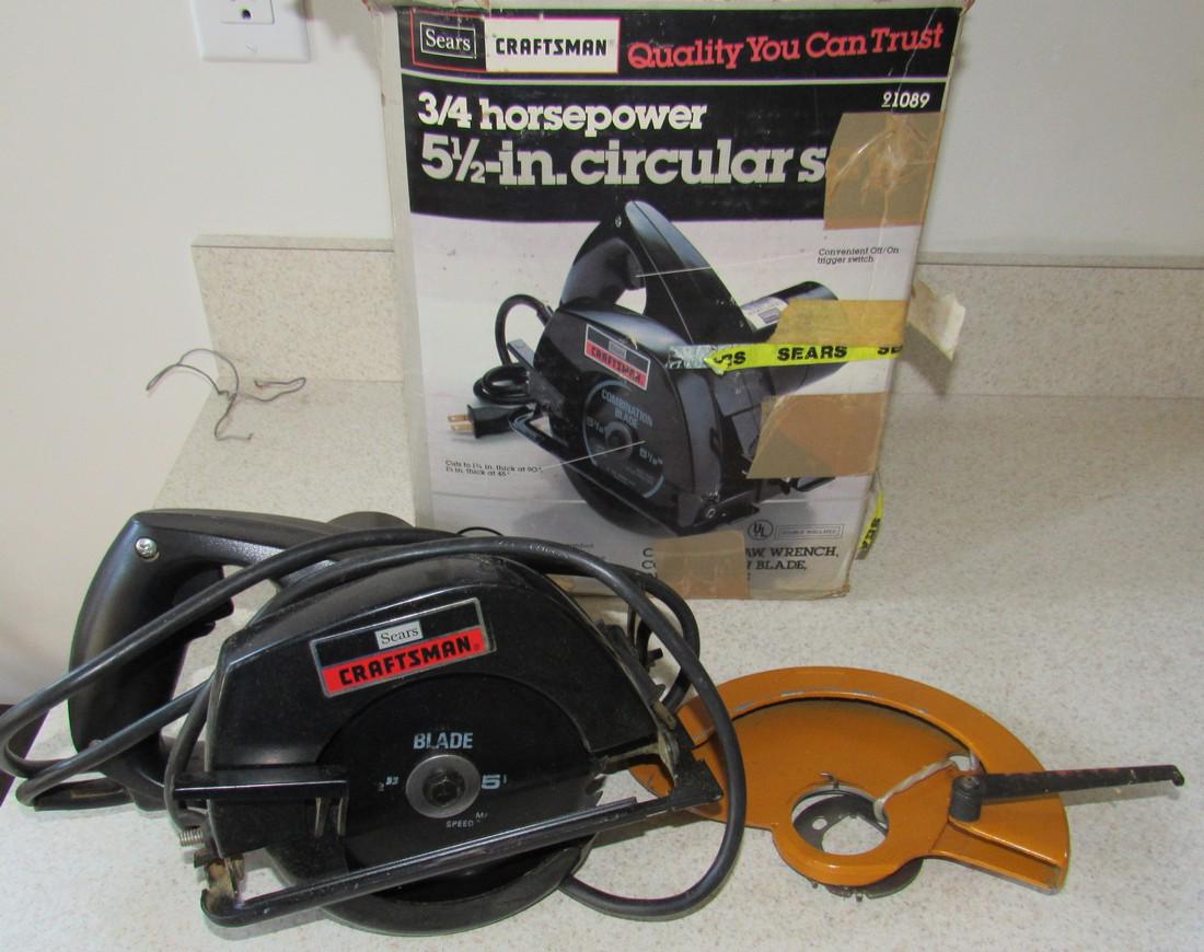 Sears Craftsman 3/4hp 5 1/2" Circular Saw: Saw with box