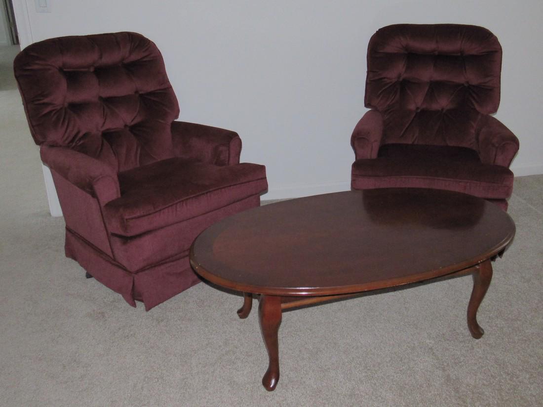 Pair of Swivel Rockers Coffee Table: Take what you want, leave what you don't