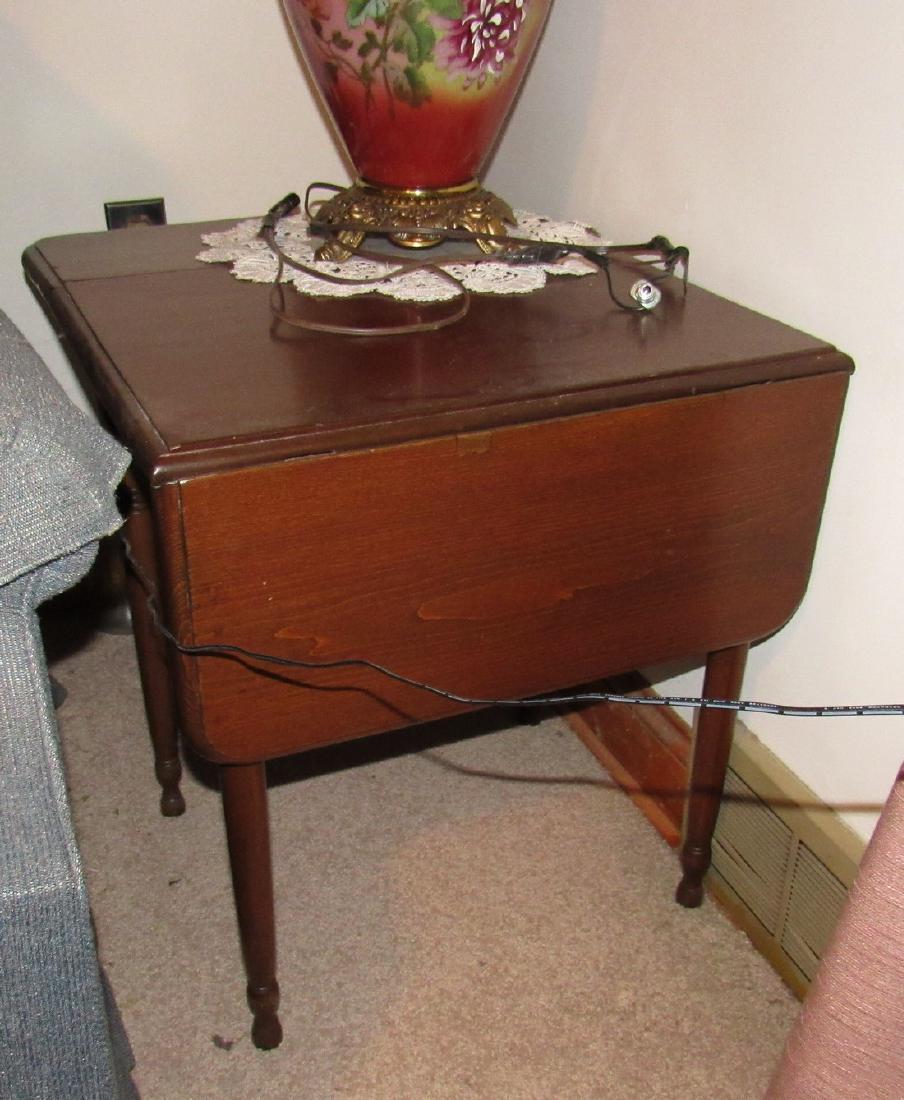 Drop Leaf End Table: Approx 20" x 32 1/2" (when opened) x 21 1/2"