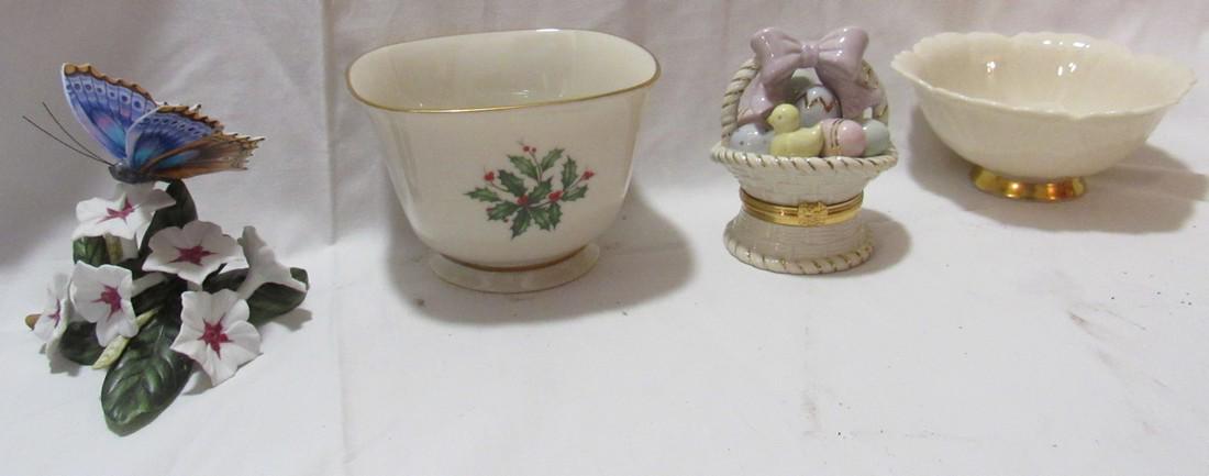 Lenox Butterfly Easter Basket Trinket Box: Getting all pictured
