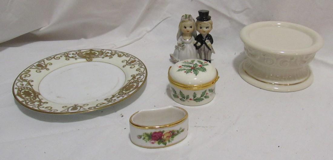 Lenox Trinket Box Pedestal Noritake Plate: Getting all pictured